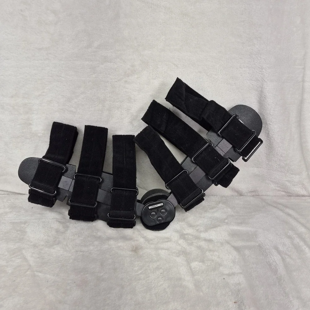 Competitor Knee Leg Immobilizer Brace One Size Adjustable Black Support 110114